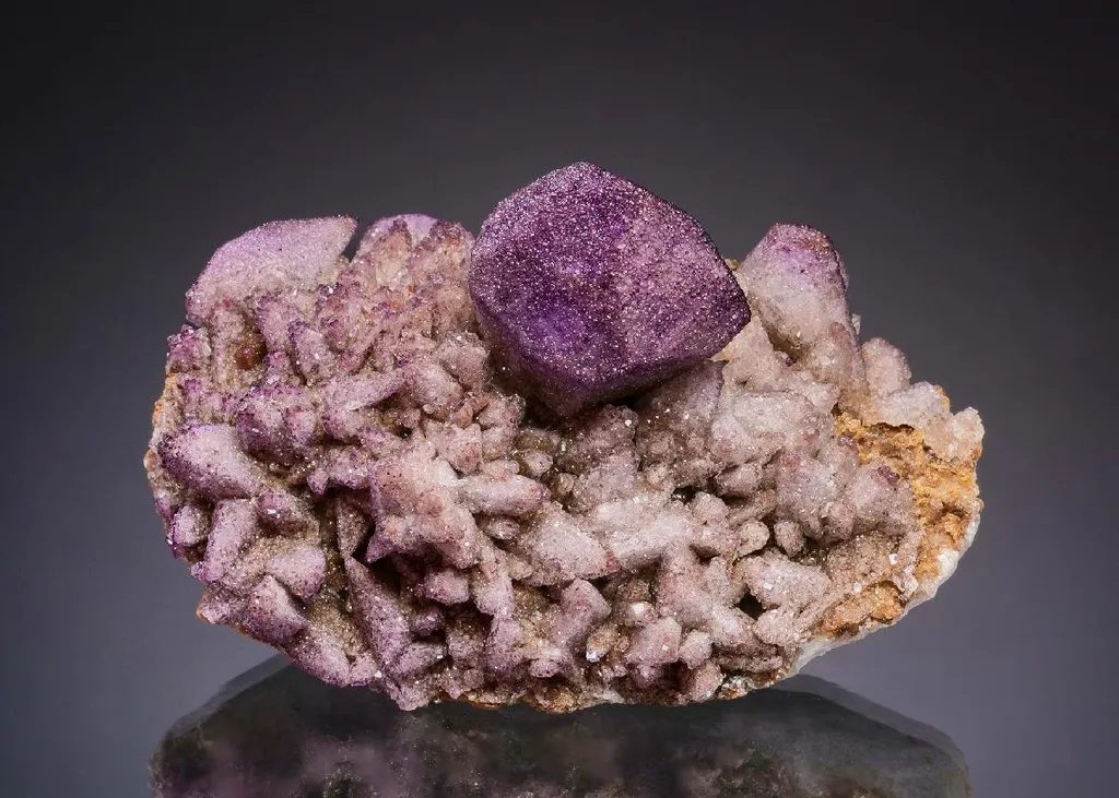 Fluorite on Calcite image