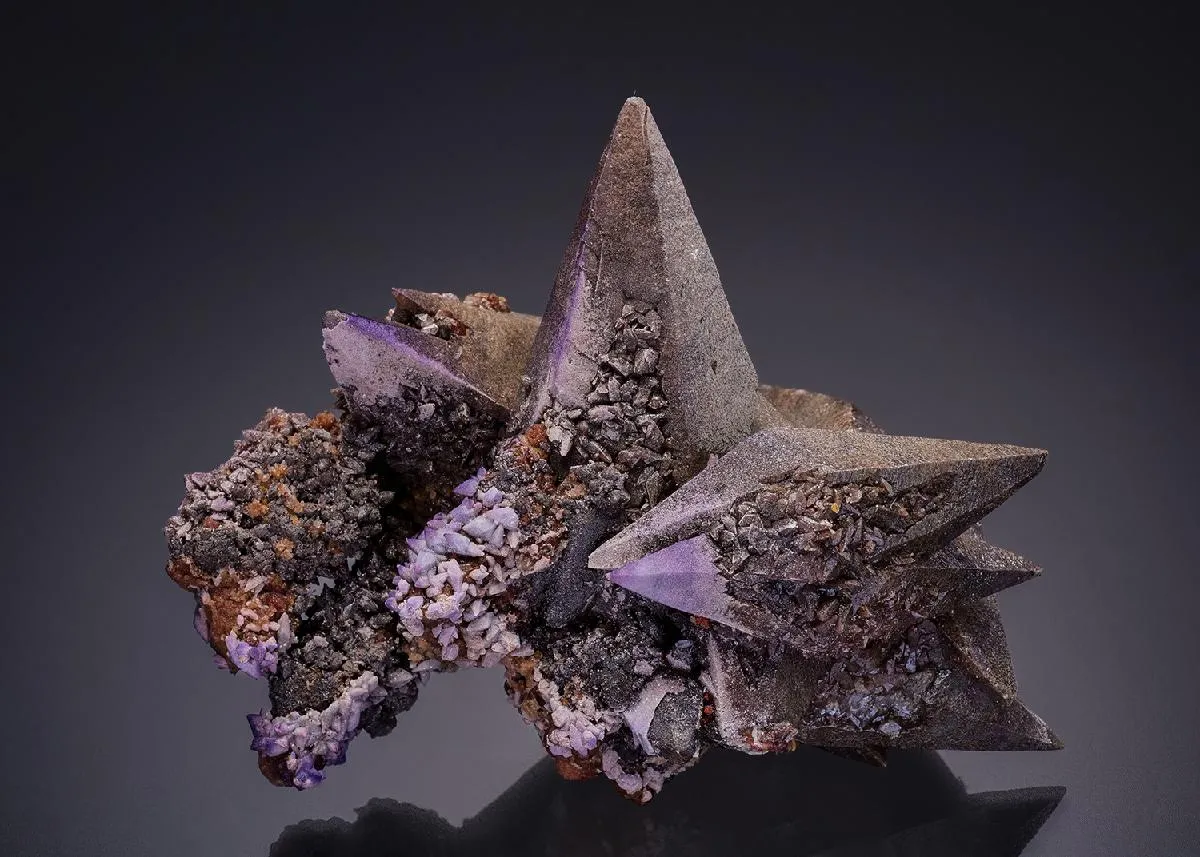 Fluorite on Calcite - image 1