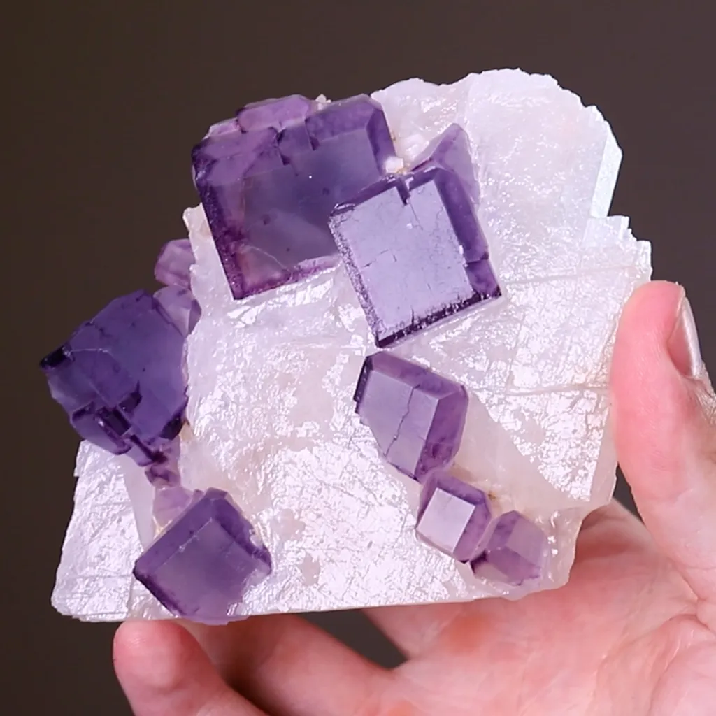 Fluorite on Calcite image