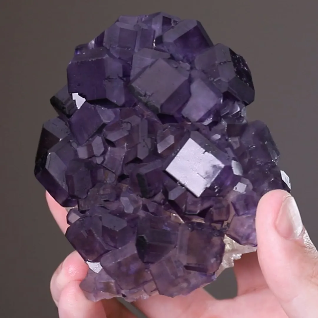 Fluorite on Calcite - image 2