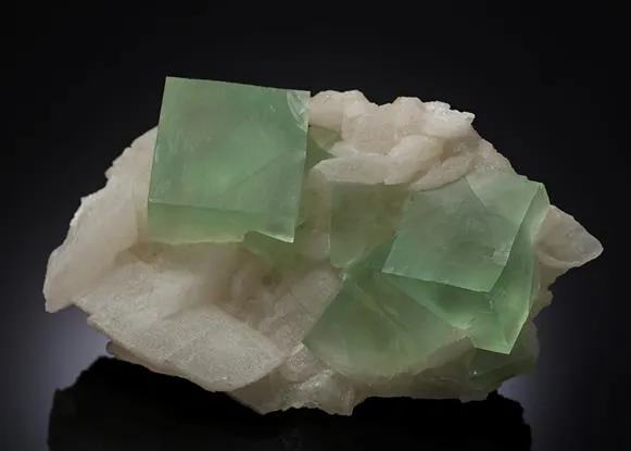 Fluorite on Calcite image