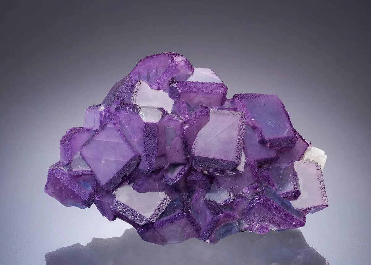 Fluorite on Calcite - image 1