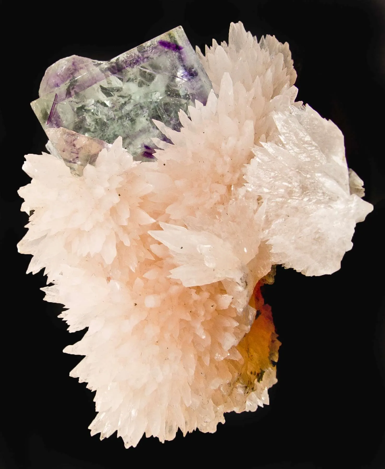 Fluorite on Calcite - image 1