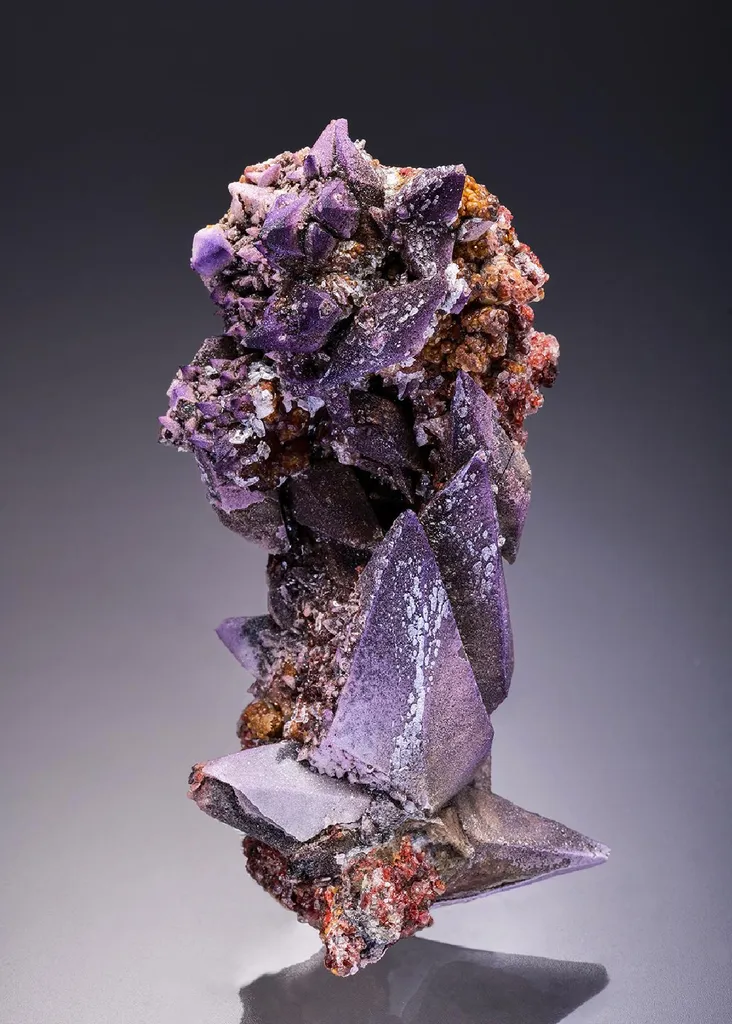Fluorite on Calcite image