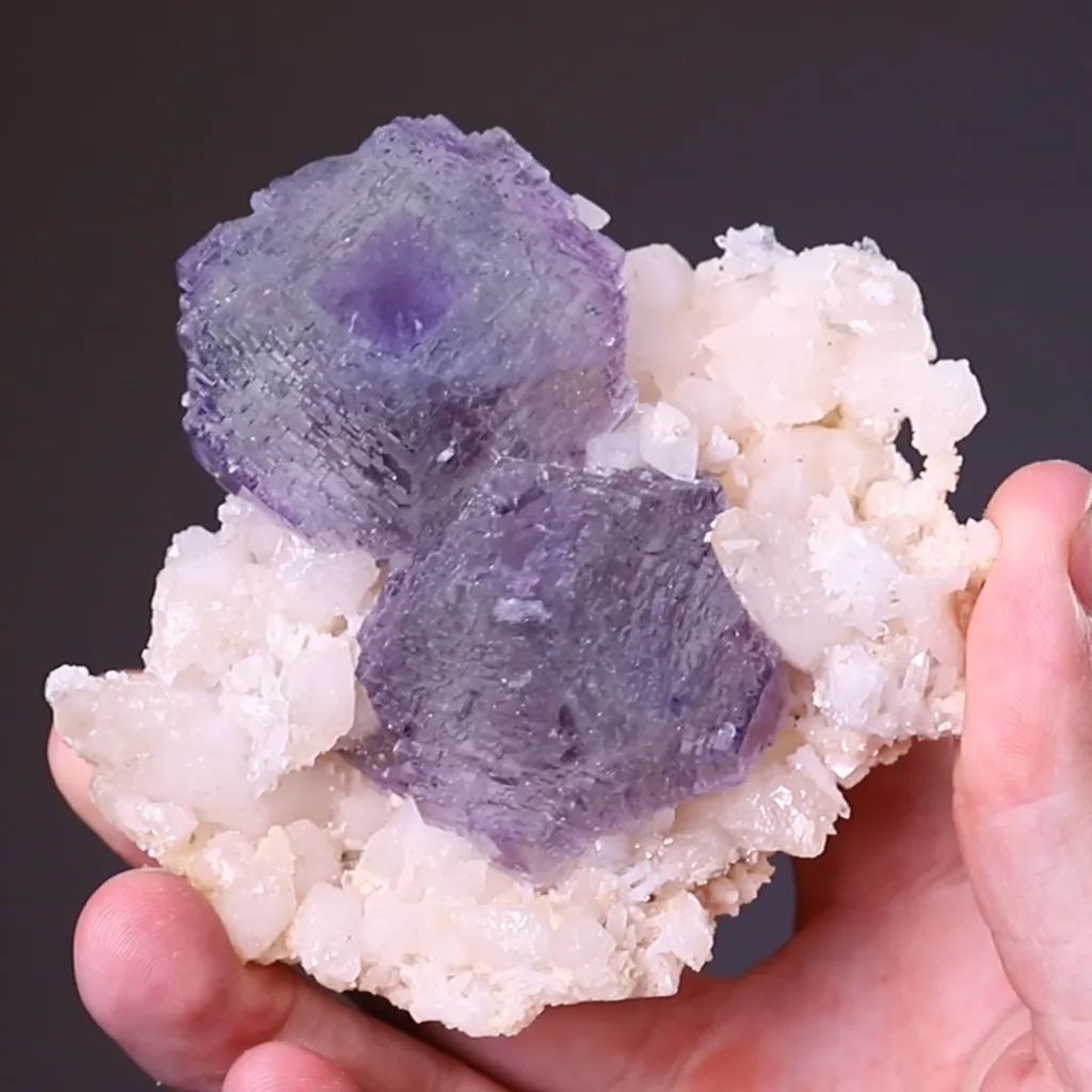 Fluorite on Calcite image