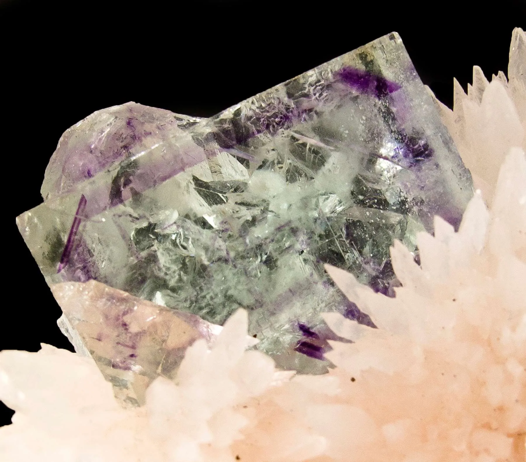 Fluorite on Calcite - image 2