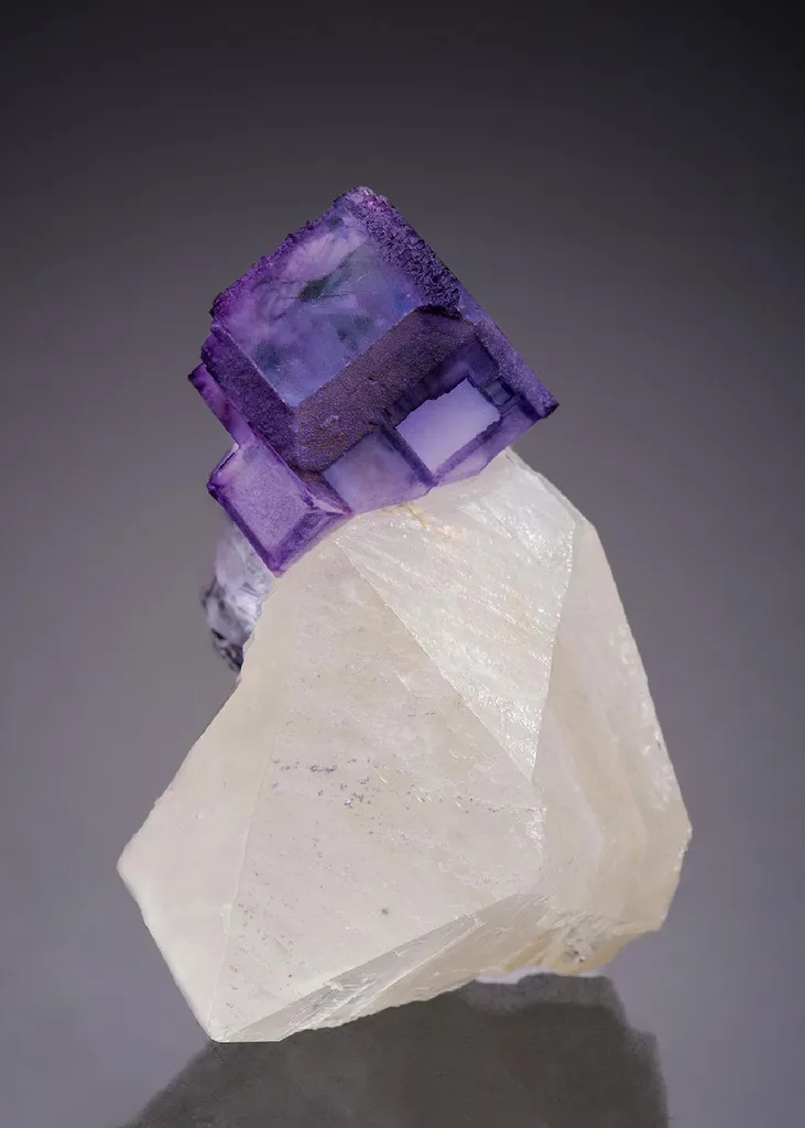 Fluorite on Calcite image