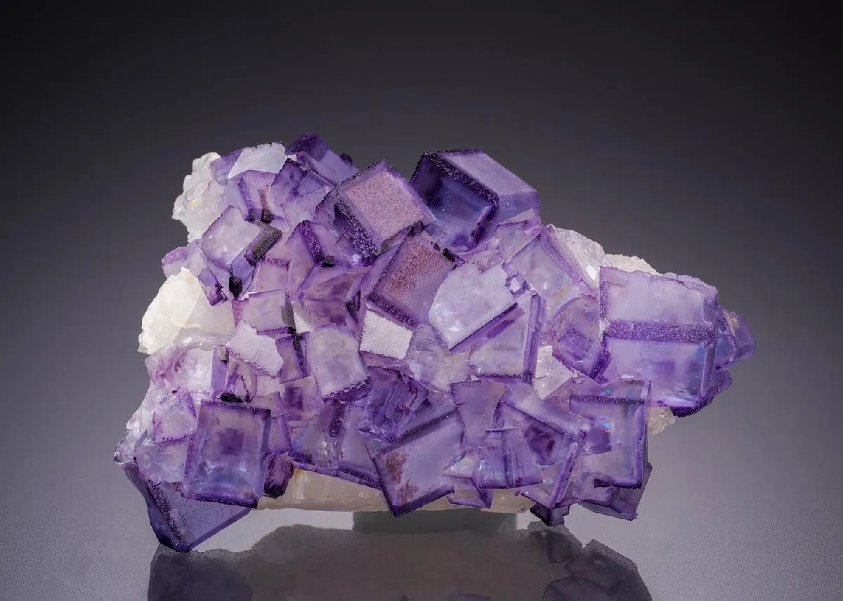 Fluorite on Calcite - image 1