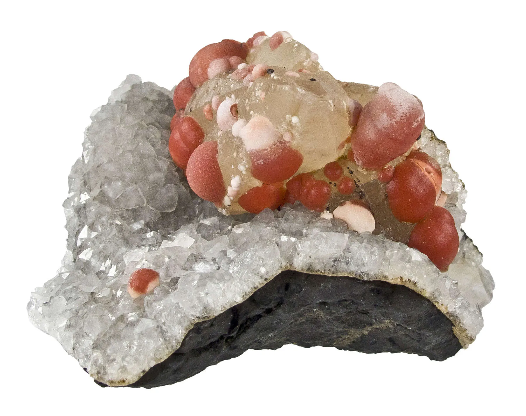Fluorite on Calcite and Quartz - image 8