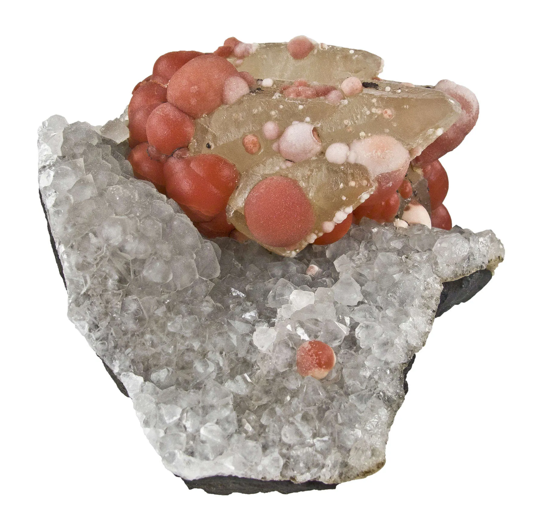Fluorite on Calcite and Quartz - image 6