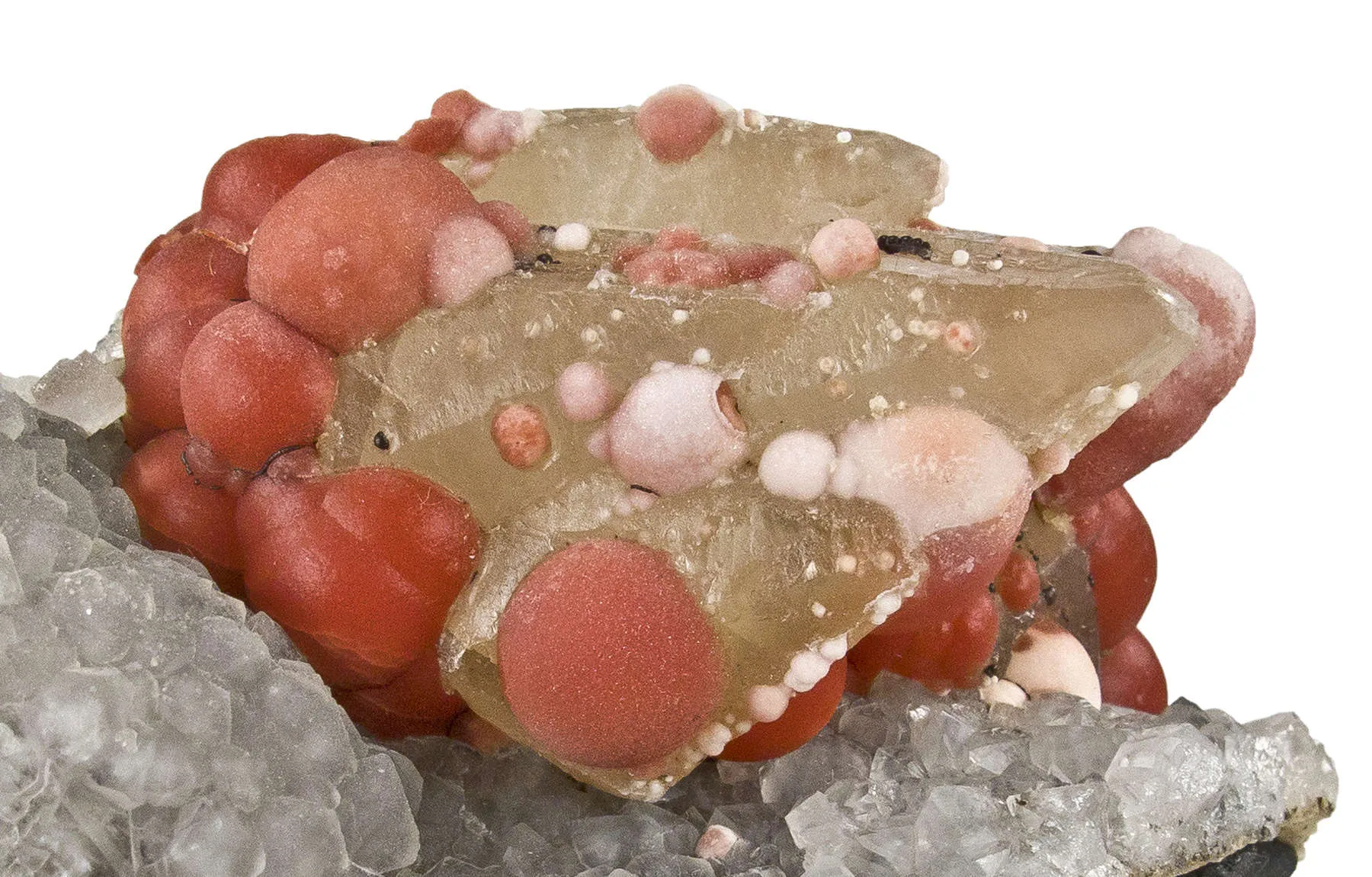 Fluorite on Calcite and Quartz - image 7