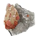 Fluorite on Calcite and Quartz - image 3