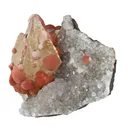 Fluorite on Calcite and Quartz - image 1