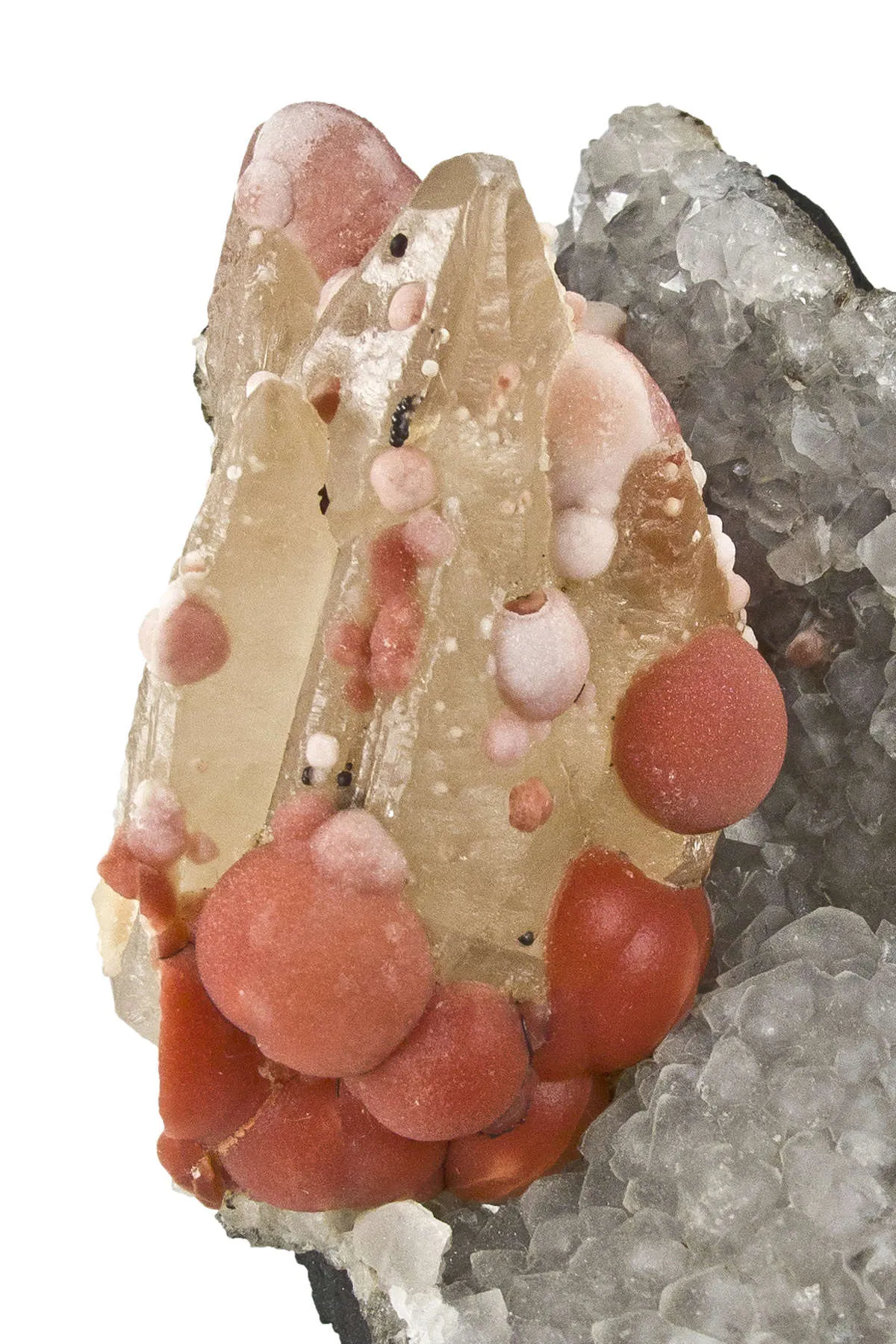 Fluorite on Calcite and Quartz - image 4