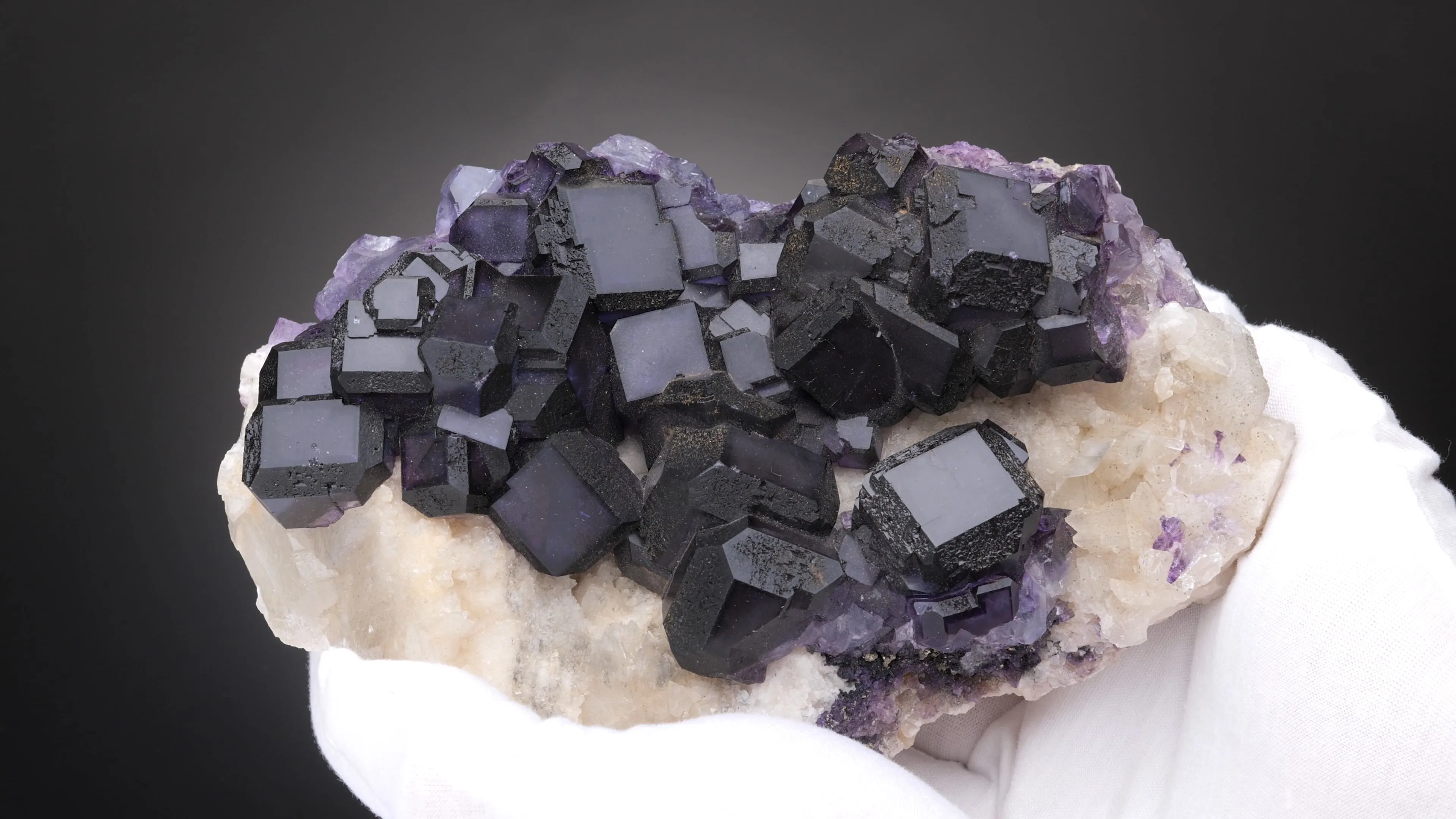 Fluorite on Calcite - image 2