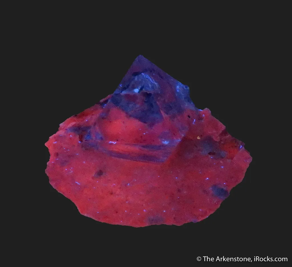 Fluorite on Calcite (both fluorescent) - image 6