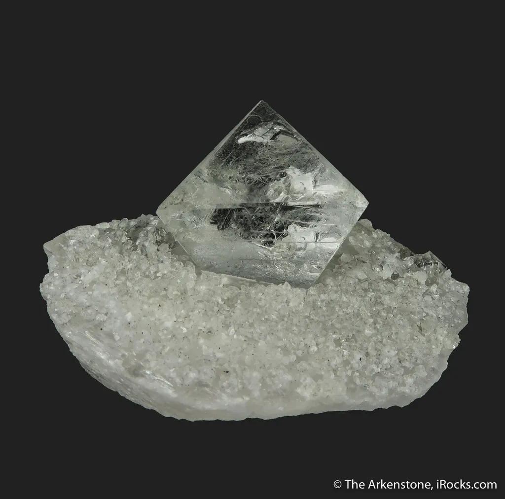 Fluorite on Calcite (both fluorescent) - image 2