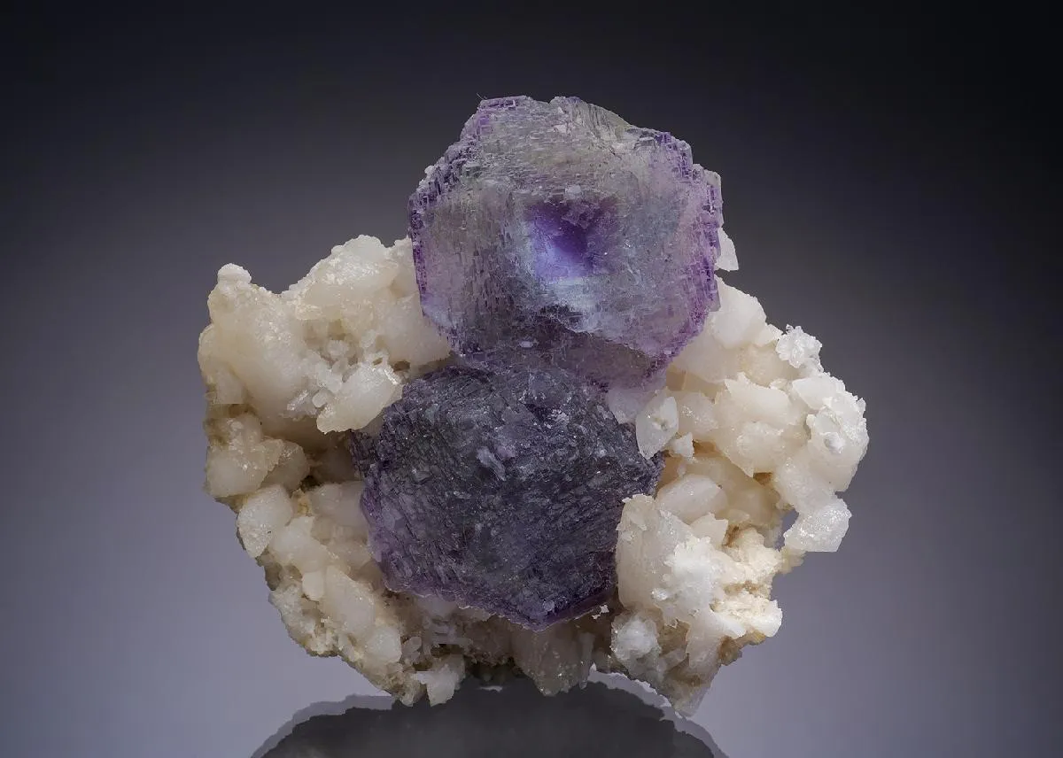 Fluorite on Calcite - image 1