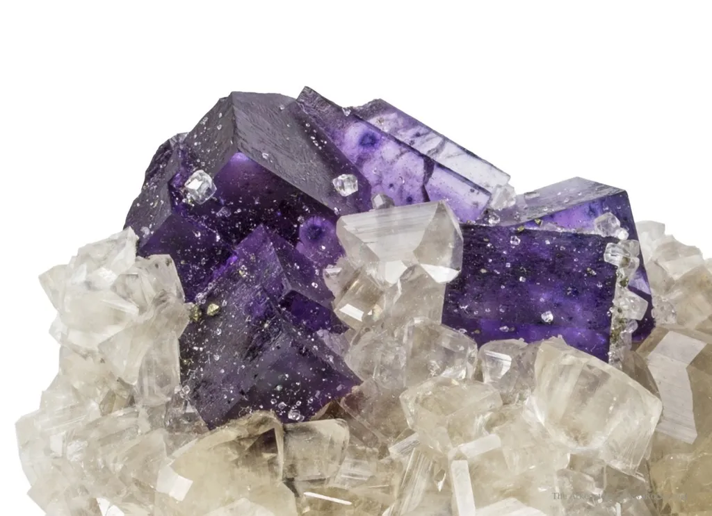 Fluorite on Calcite image