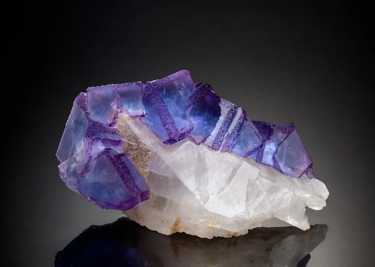 Fluorite on Calcite - image 1