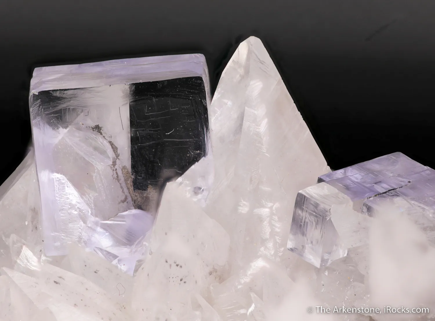 Fluorite on Calcite (fluorescent) - image 3