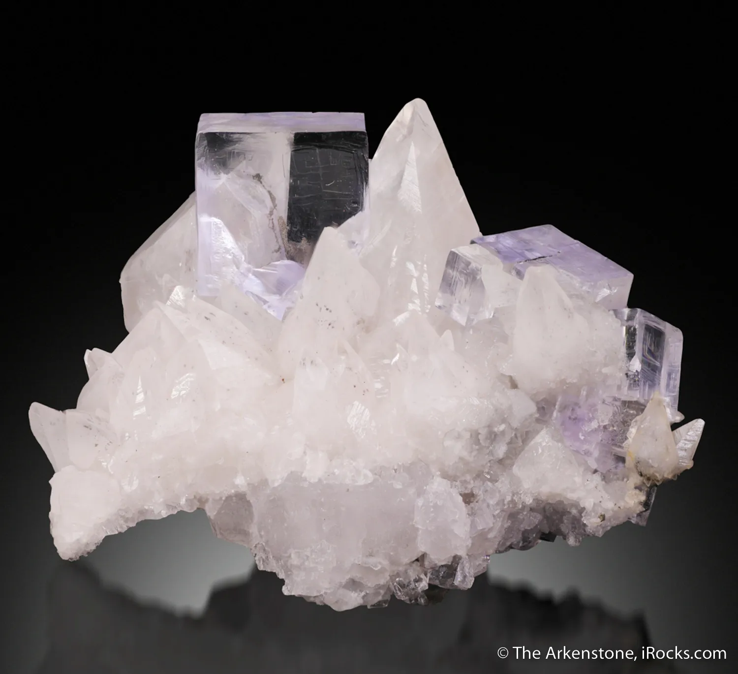 Fluorite on Calcite (fluorescent) - image 4
