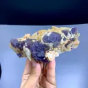Fluorite on Calcite from Pakistan - image 5