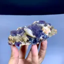Fluorite on Calcite from Pakistan - image 3