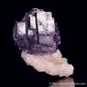 Fluorite on Calcite var. Manganoan - image 4