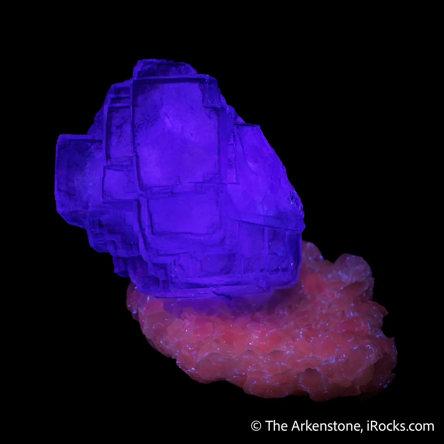 Fluorite on Calcite var. Manganoan - image 7