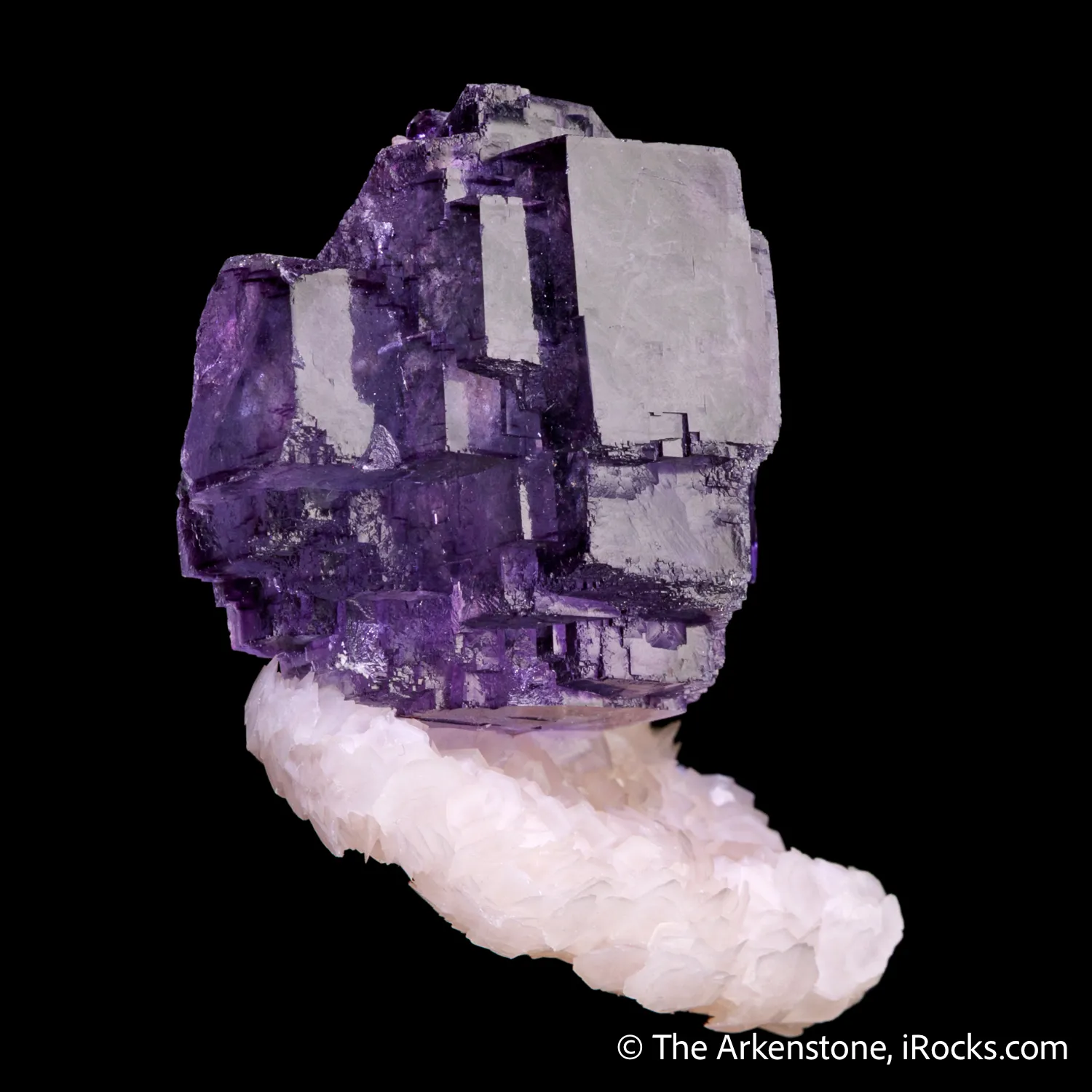 Fluorite on Calcite var. Manganoan - image 6