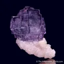 Fluorite on Calcite var. Manganoan - image 1
