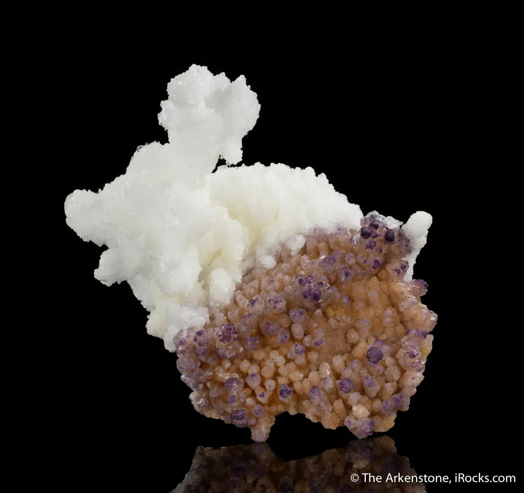 Fluorite on Calcite with Aragonite image