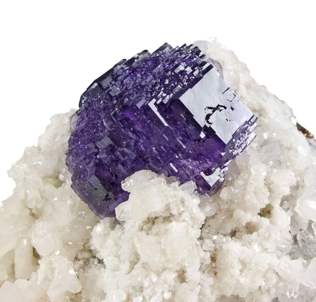 Fluorite on Calcite With Dolomite - image 3