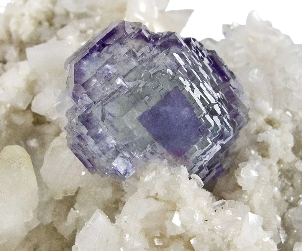 Fluorite on Calcite With Dolomite image
