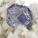 Fluorite on Calcite With Dolomite - image 1