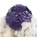 Fluorite on Calcite With Dolomite - image 1