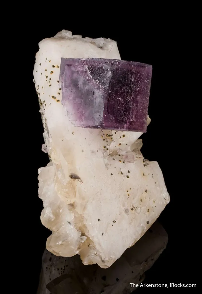 Fluorite on Calcite with Pyrite - image 5