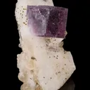Fluorite on Calcite with Pyrite - image 5