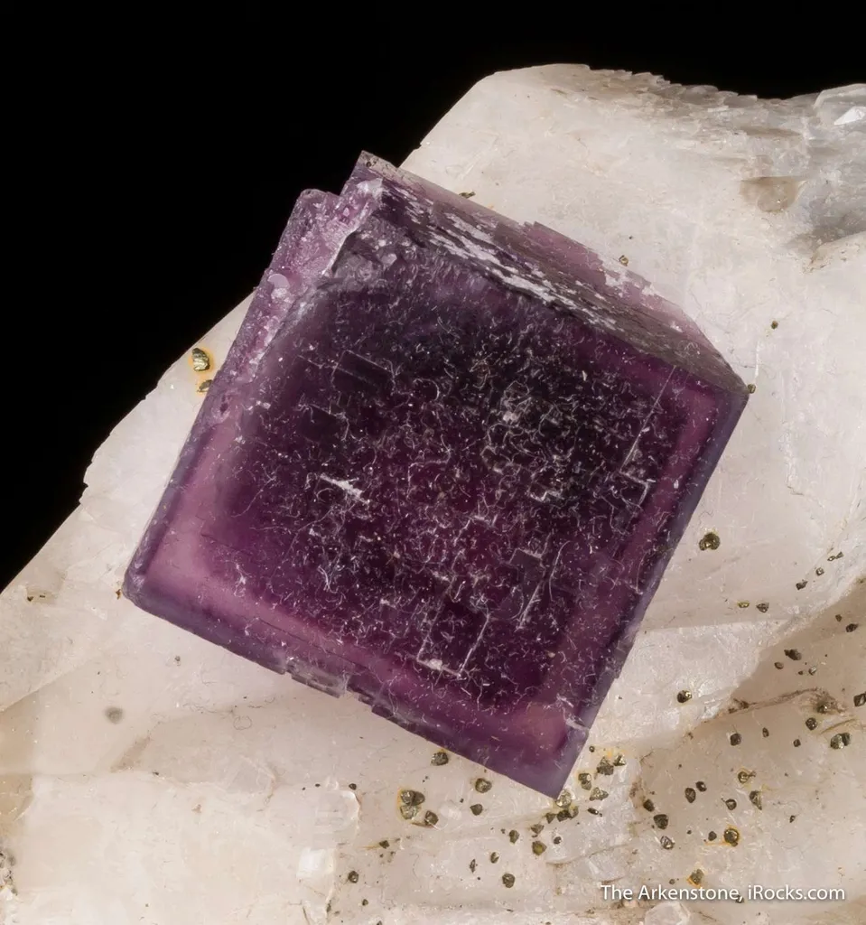 Fluorite on Calcite with Pyrite image
