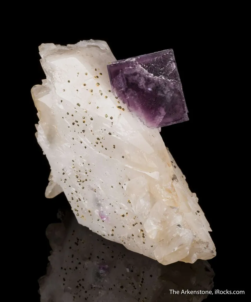 Fluorite on Calcite with Pyrite - image 6