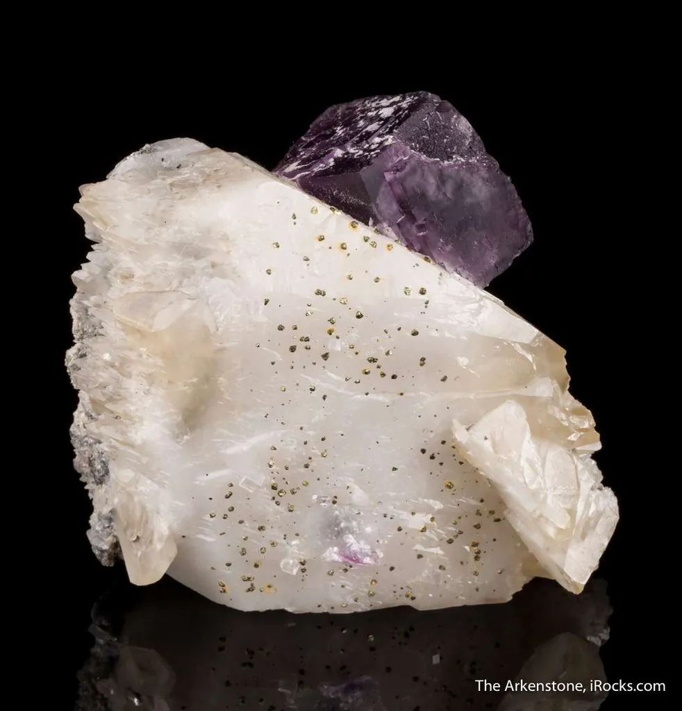 Fluorite on Calcite with Pyrite - image 9