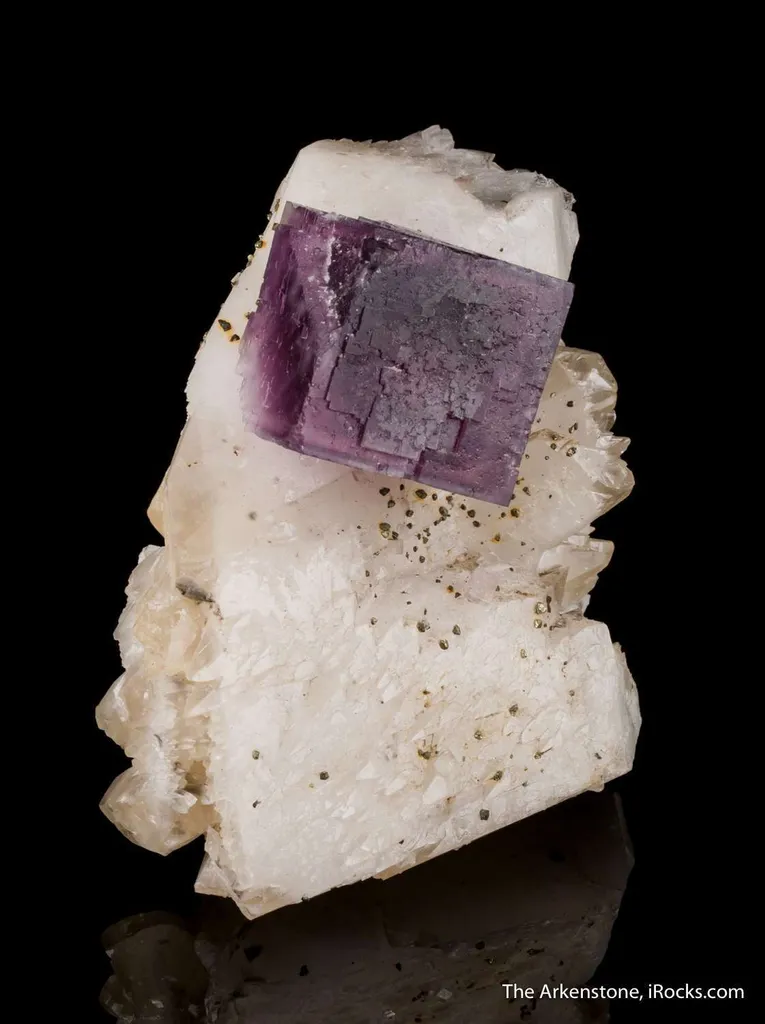 Fluorite on Calcite with Pyrite - image 4