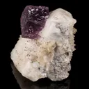 Fluorite on Calcite with Pyrite - image 8