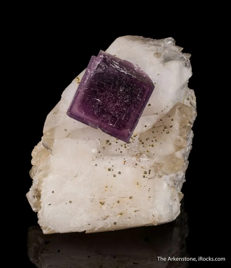 Fluorite on Calcite with Pyrite - image 2