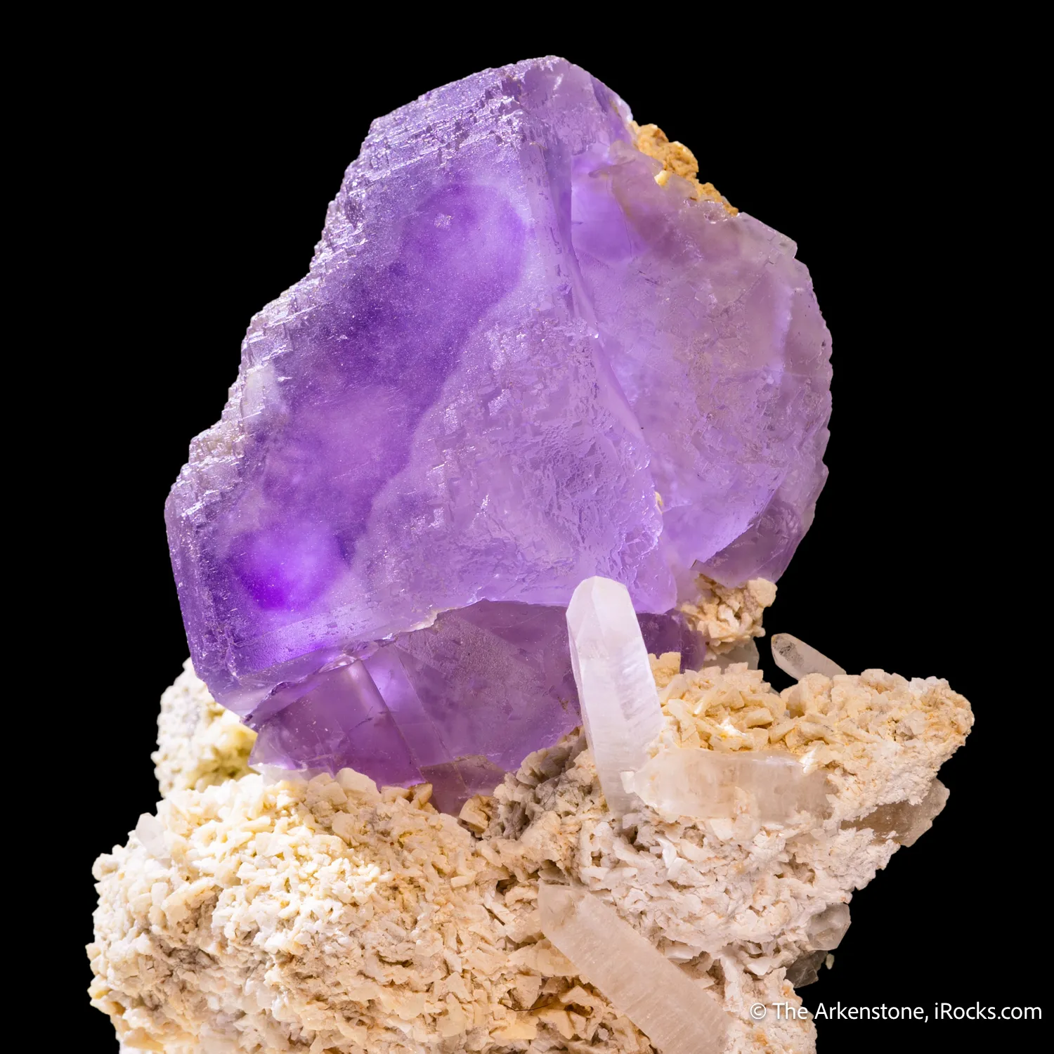 Fluorite on Dolomite and Quartz - image 6