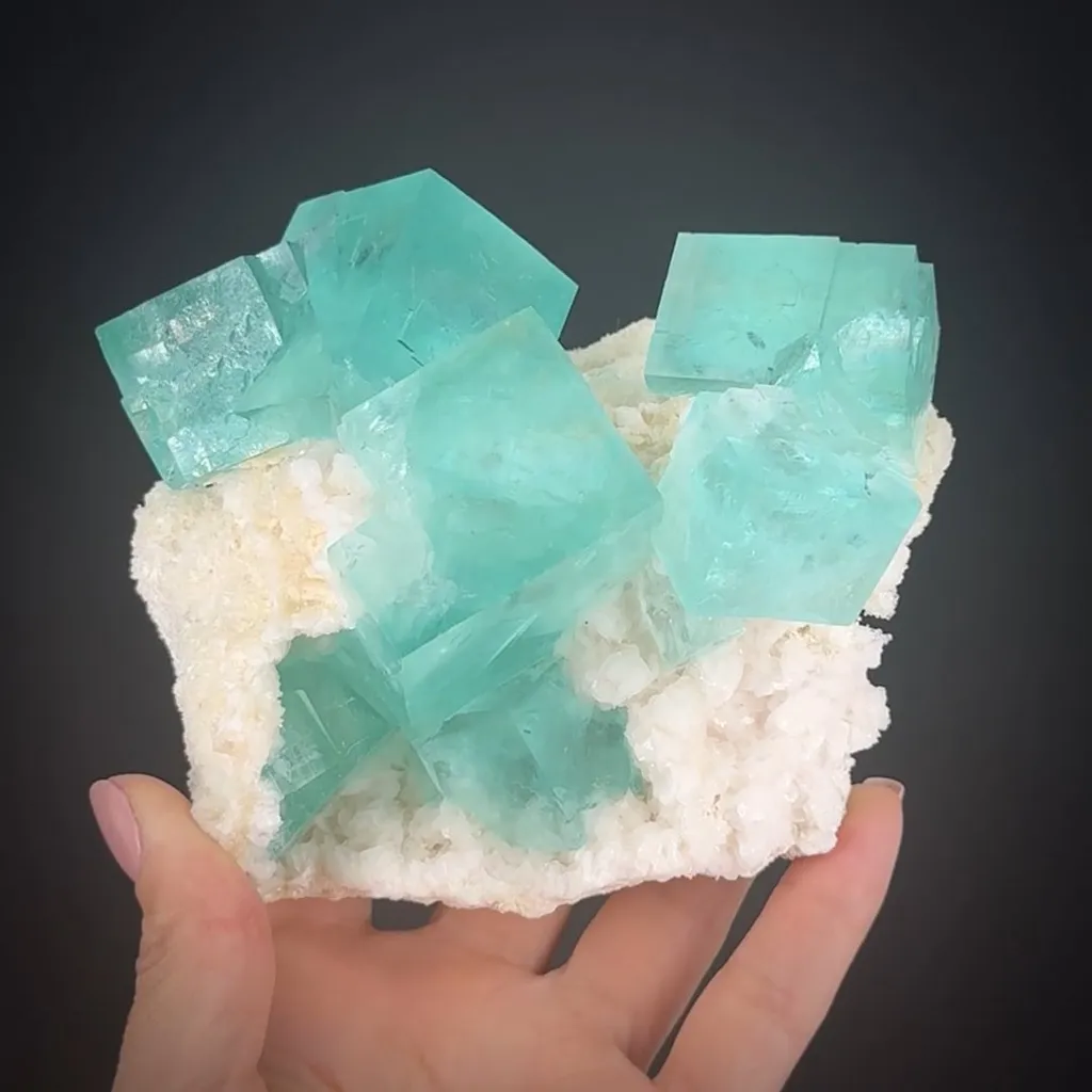 Fluorite on Dolomite