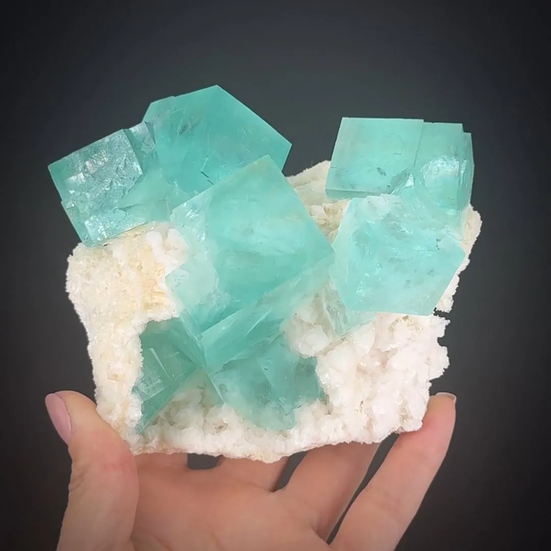 Fluorite on Dolomite - image 1