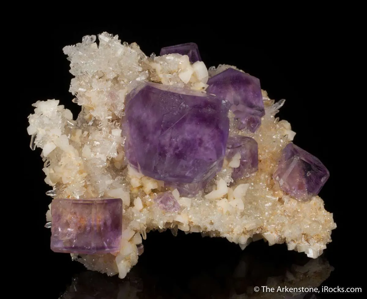 Fluorite on Dolomite with Quartz - image 6