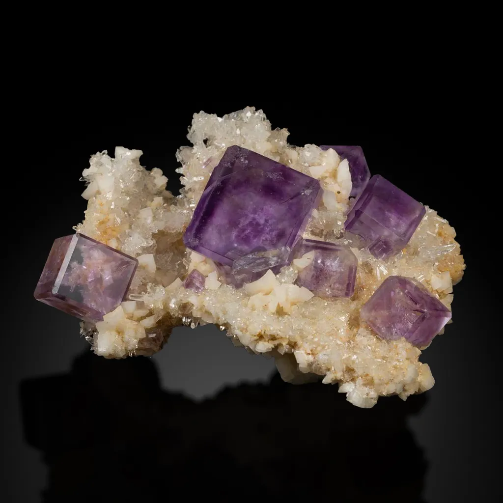 Fluorite on Dolomite with Quartz image